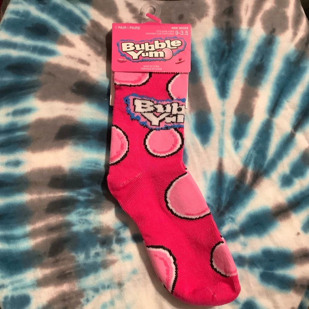 A Pink of Bubble Yum Socks Yummy for Young Children Kids
